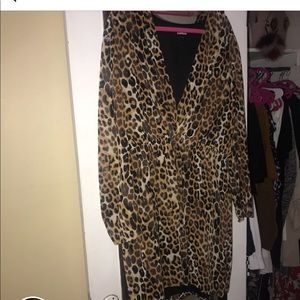 Express leopard dress
